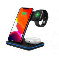 DataRoad 2020 New Mobile Wireless Phone Charger Desktop 3 in 1 Wireless Charger Station For Earphones Smartwatch